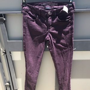 American Eagle Outfitters Super Stretch Women’s Jeggings in Purple/Plum, size 4